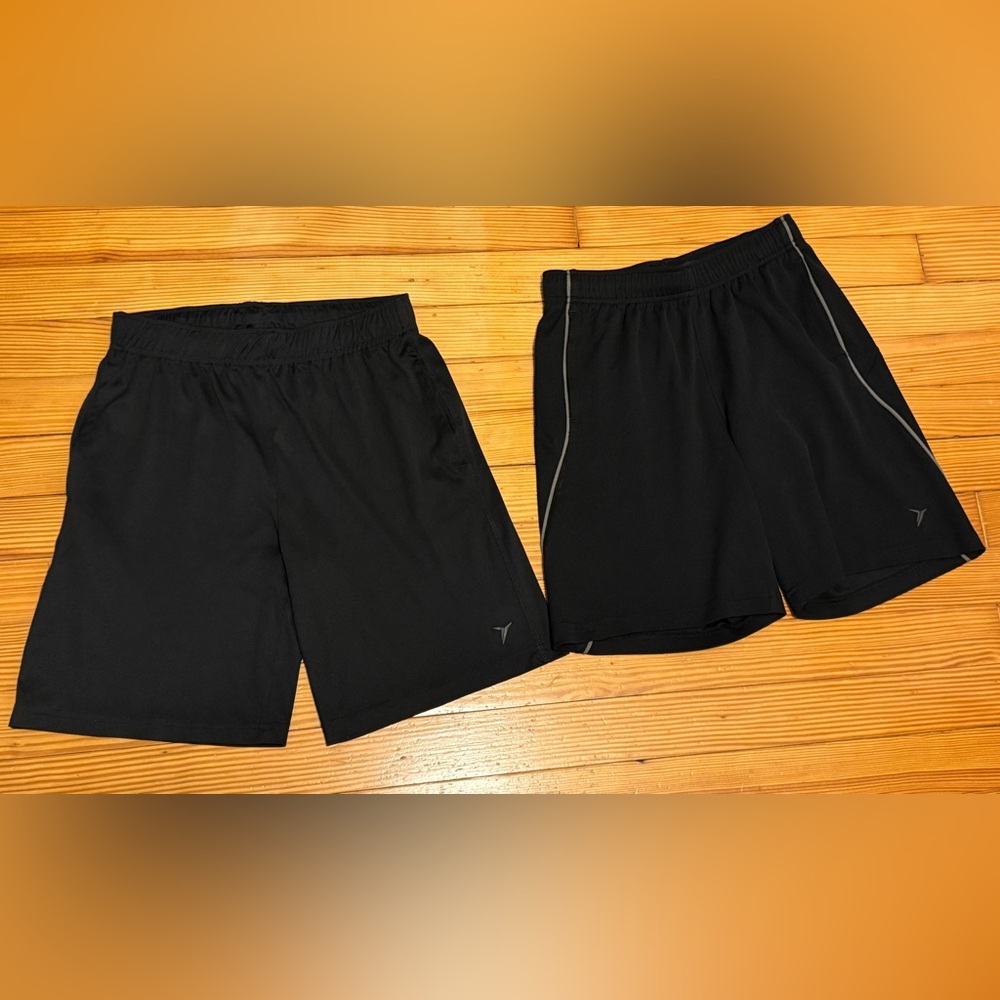 2 size L 10-12 boys Shorts Old Navy active Go Dry black